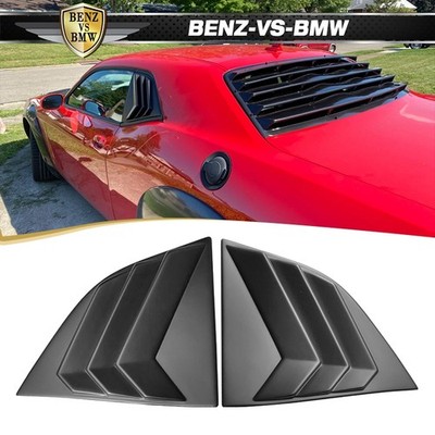 For 08-23 Dodge Challenger XE V3 Side Window Louver Scoop Vent Cover Matte Black