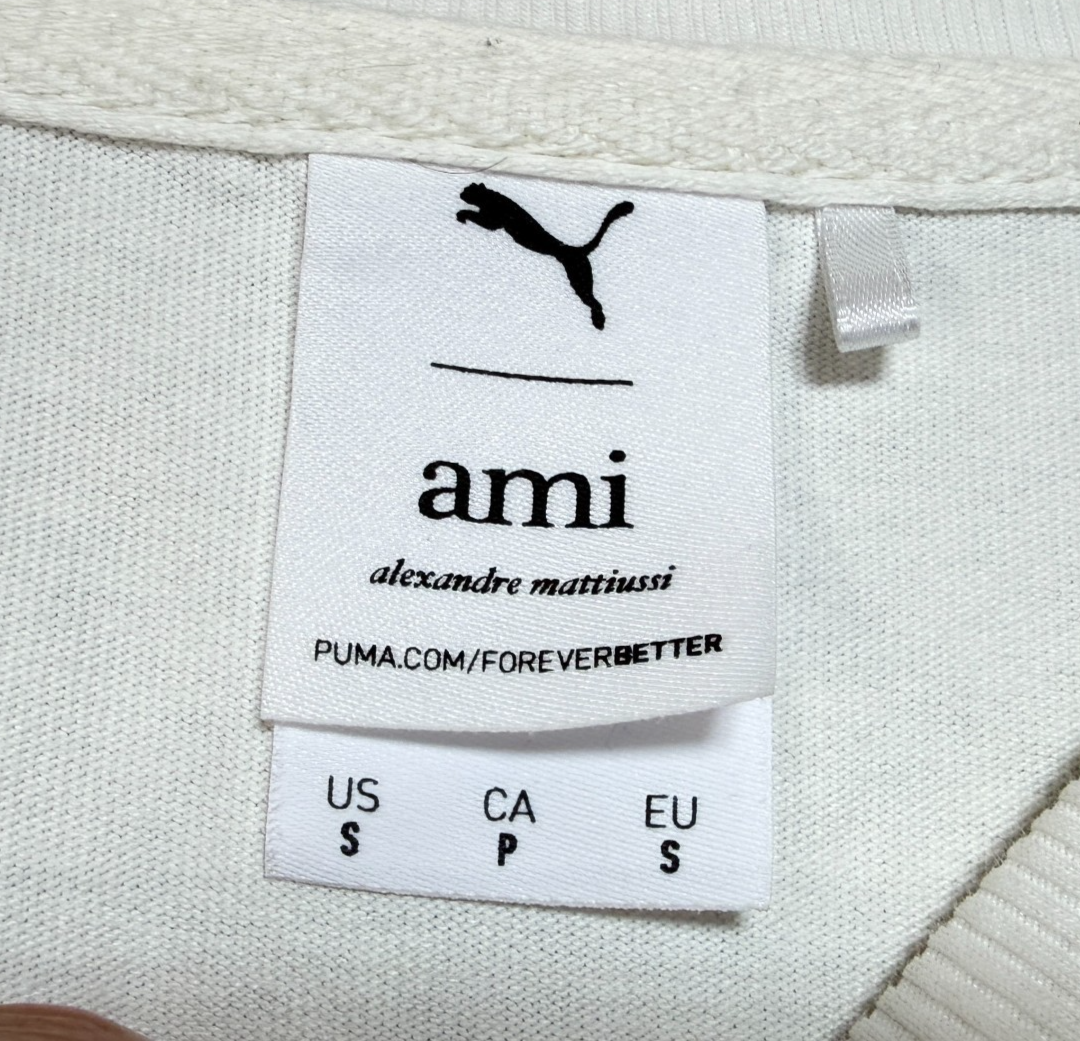AMI Alexandre Mattiussi x Puma Heavyweight Ivory T-Shirt Men's