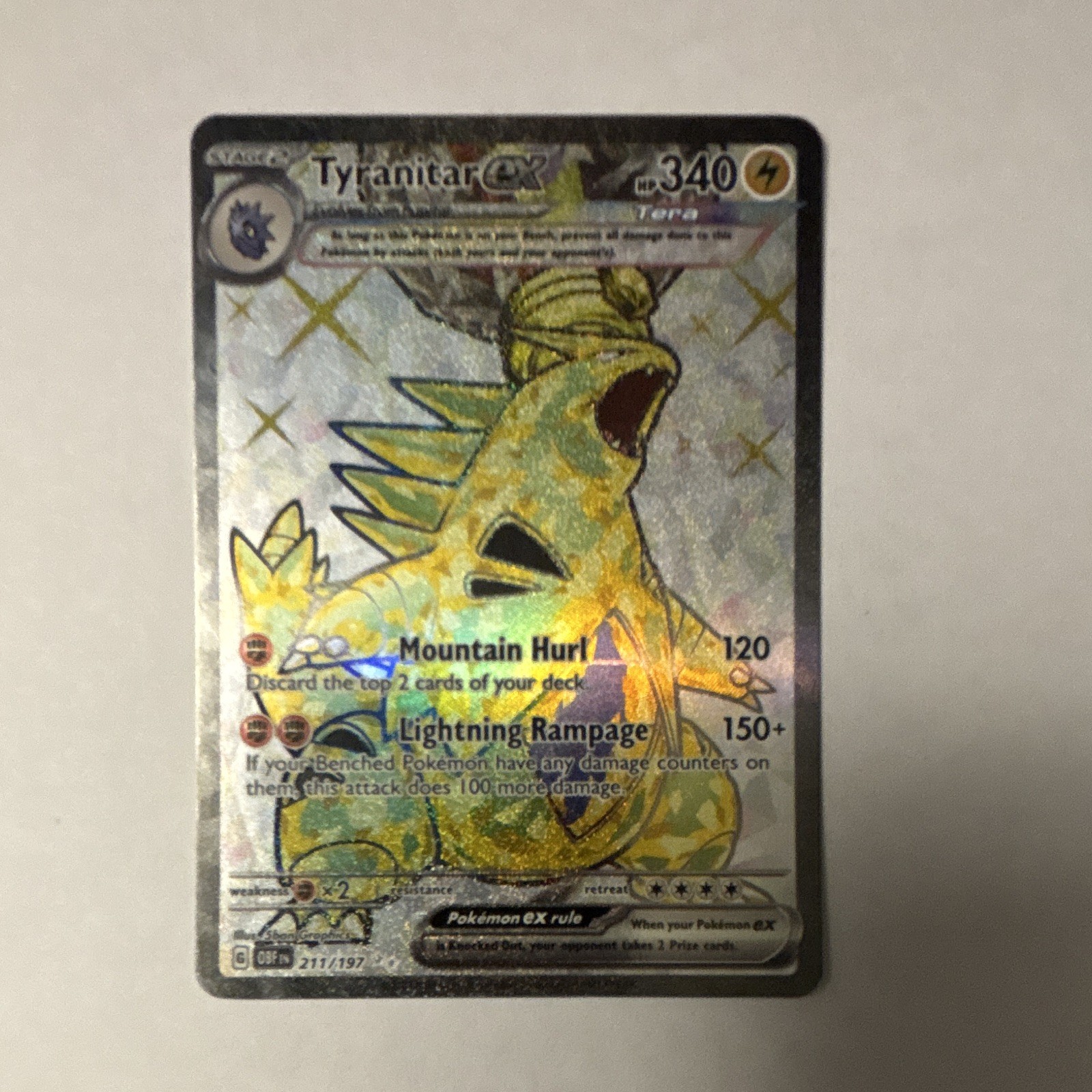 Tyranitar ex (211/197) Ultra Rare Secret Full Art card