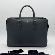 MONTBLANC SARTORIAL GREY LEATHER DOCUMENT CAS...