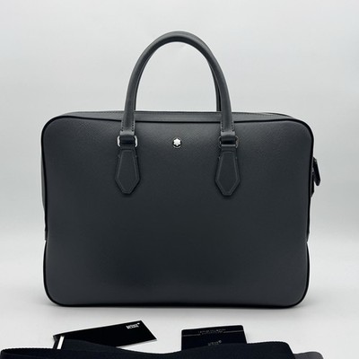 MONTBLANC SARTORIAL GREY LEATHER DOCUMENT CASE BRIEFCASE NEW 100% GENUINE $2085
