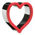 Large Stainless Steel & Red ABS Heart Shape Cookie Cutter Baking Cooking Kitchen