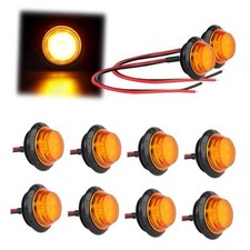 10 Pcs 1-1/4 Inch Amber LED Side Marker Lights Mini Pack of 10 Amber 10 Pcs 
