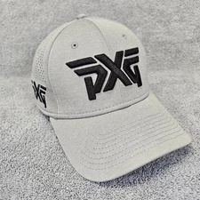 PXG Golf Hat S/M New Era 3930 LASER MESH SHADOW TECH FITTED CAP Gray Black 