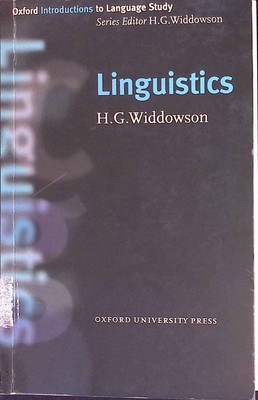 Linguistics Oxford Introduction to Language Study Widdowson, H. G.: