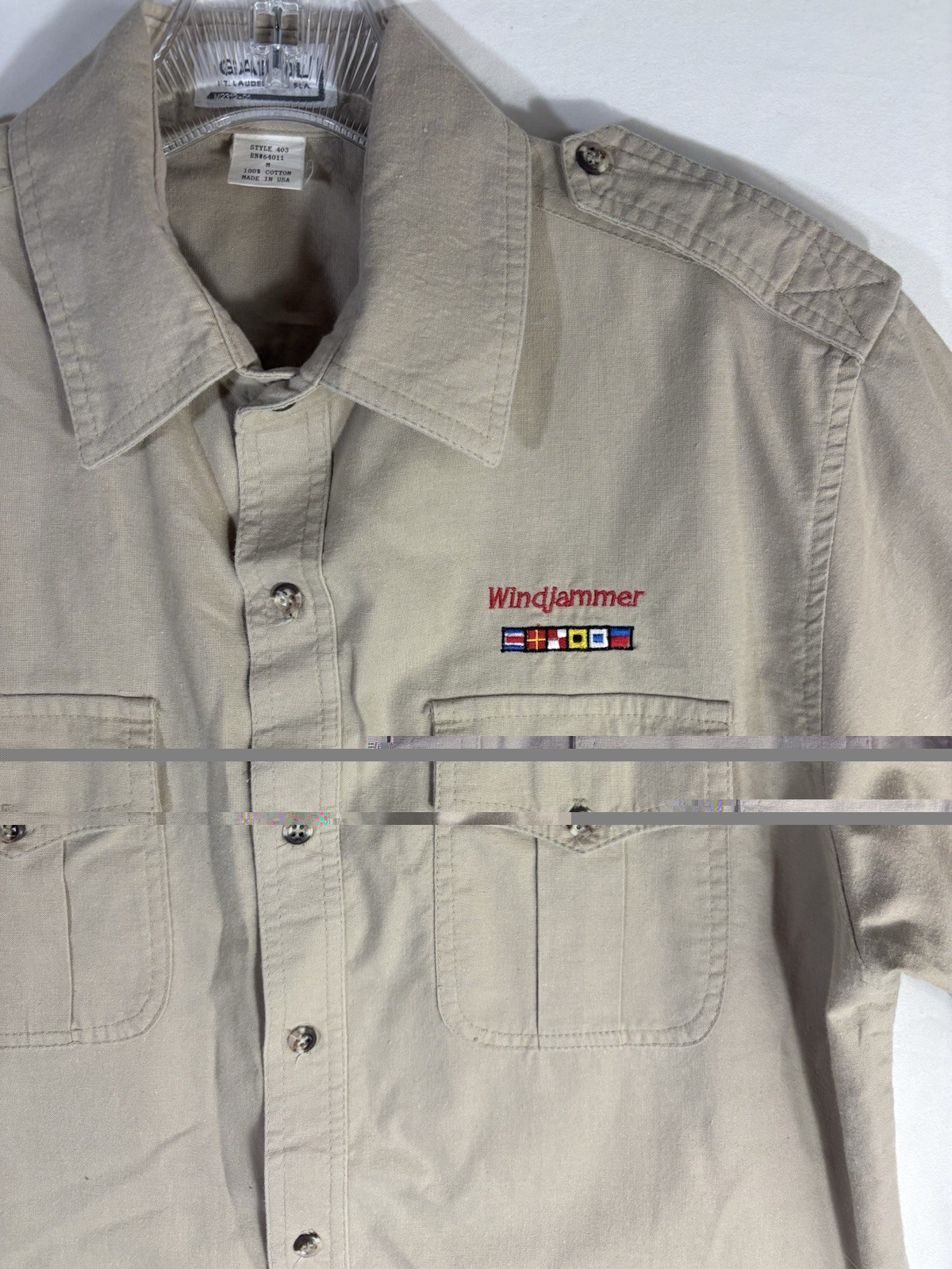 Vintage 80s Gadol Windjammer Shirt Mens XL Nautical Signal Flags Embroidered image 6