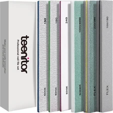 Teenitor Nail Files and Buffer, Professional Manicure Tools Kit, Muticolor 