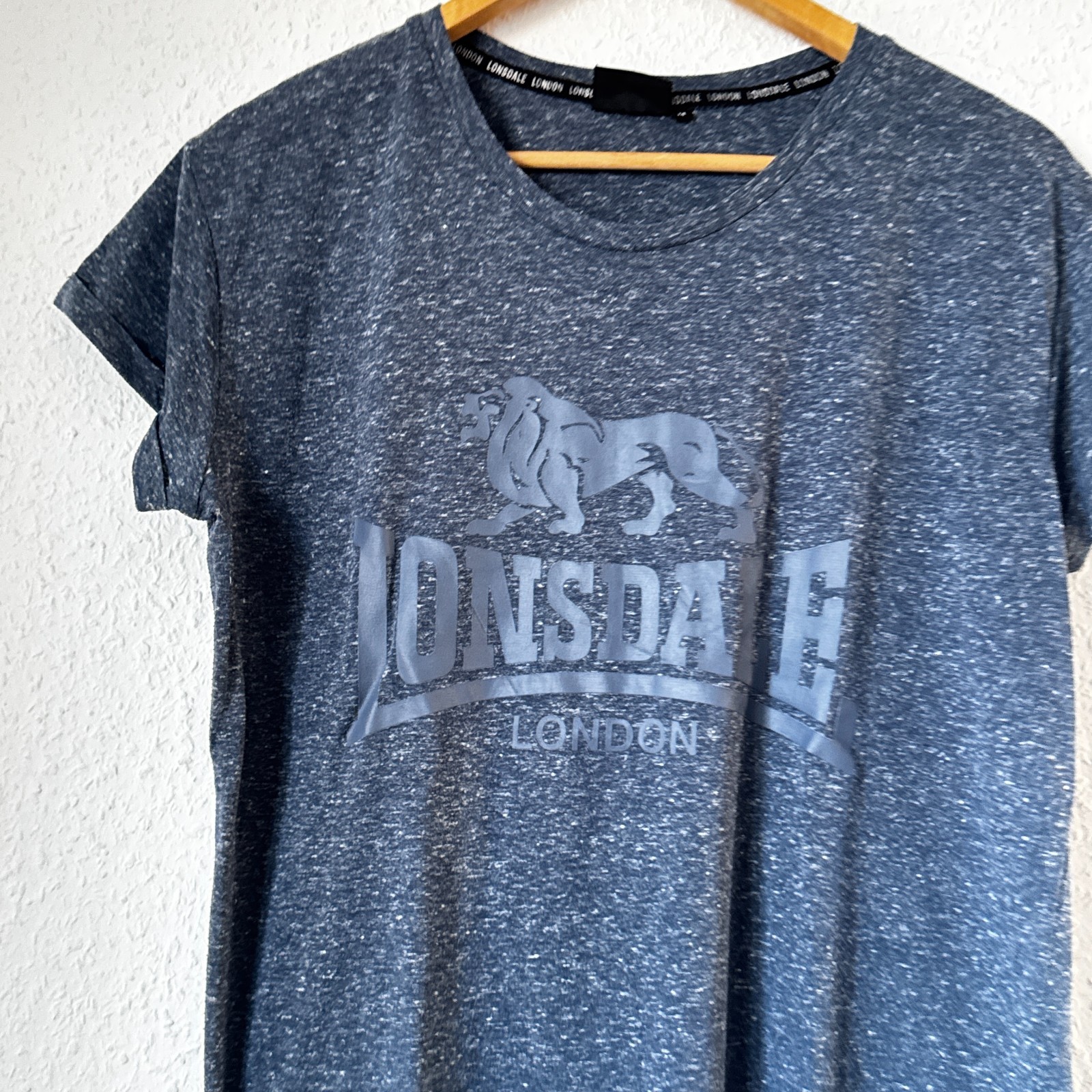 Lonsdale London Women’s Marl Grey T-Shirt - Size 14 - Polyester/Linen Blend image 3