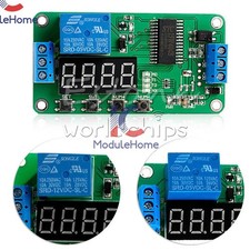 DC 5V 12V Multifunction Self-lock Relay PLC Cycle Timer Module Delay Time Switch