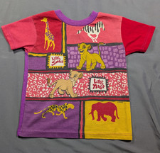 Vintage The Lion King Shirt Boys 3T Purple Colorblock Ringer Simba Nala Made USA