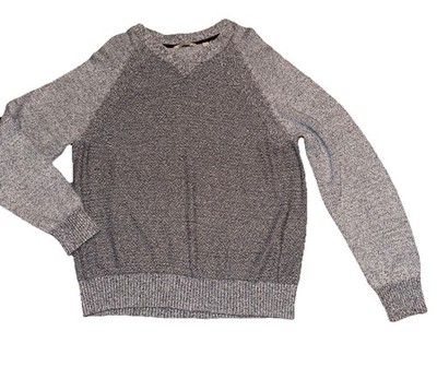 Paradise Collection V-neck Sweater, Mens Size XL Light Gray