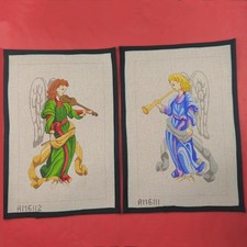 2 NEEDLEPOINT CANVAS LOT: ANGELS AM-6111 AM-6112 GG