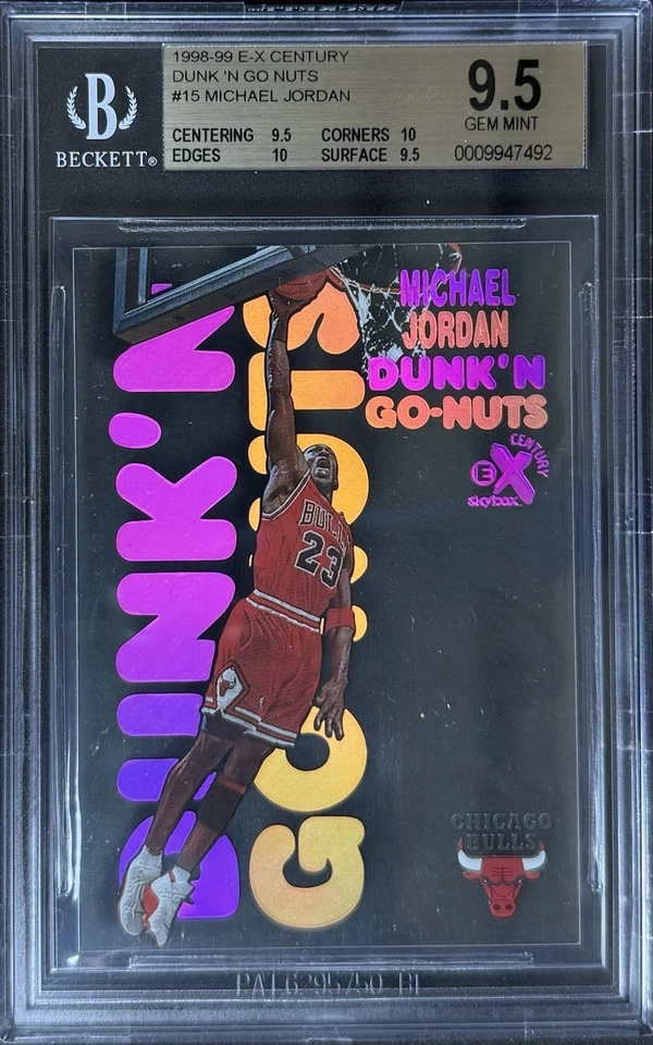 Michael Jordan | 1998 Skybox E-X Century Dunk 'N Go Nuts BGS 9.5 True GEM Estado perfeito - Imagem 4 de 4