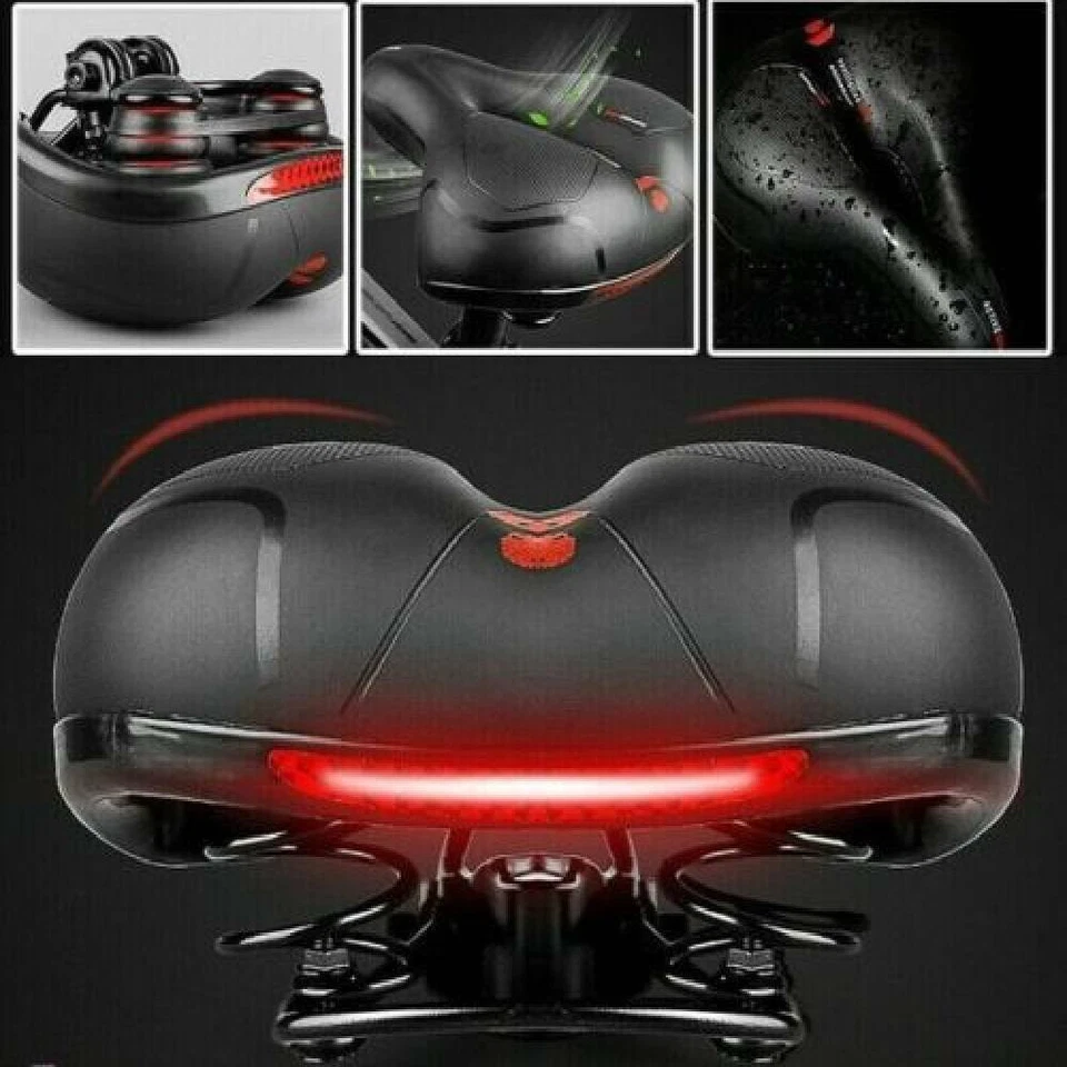 Bike Saddle Seat for Men&Women Comfort, Extra Wide Soft Bicycle Seat Cushion Pad - Image 3 of 4