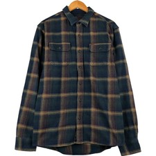 Used Orvis Original Outfitter Long Sleeve Flannel Check Shirt Men's Size L