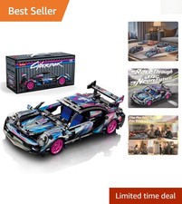 540-Piece Cyberpunk Race Car Model - Educational STEM Toy for Teens & Adults
