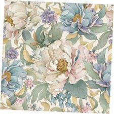 Dreamy Peonies Floral Vintage Roses/Olive Peel and Stick 17.7" x 118.1" Beige