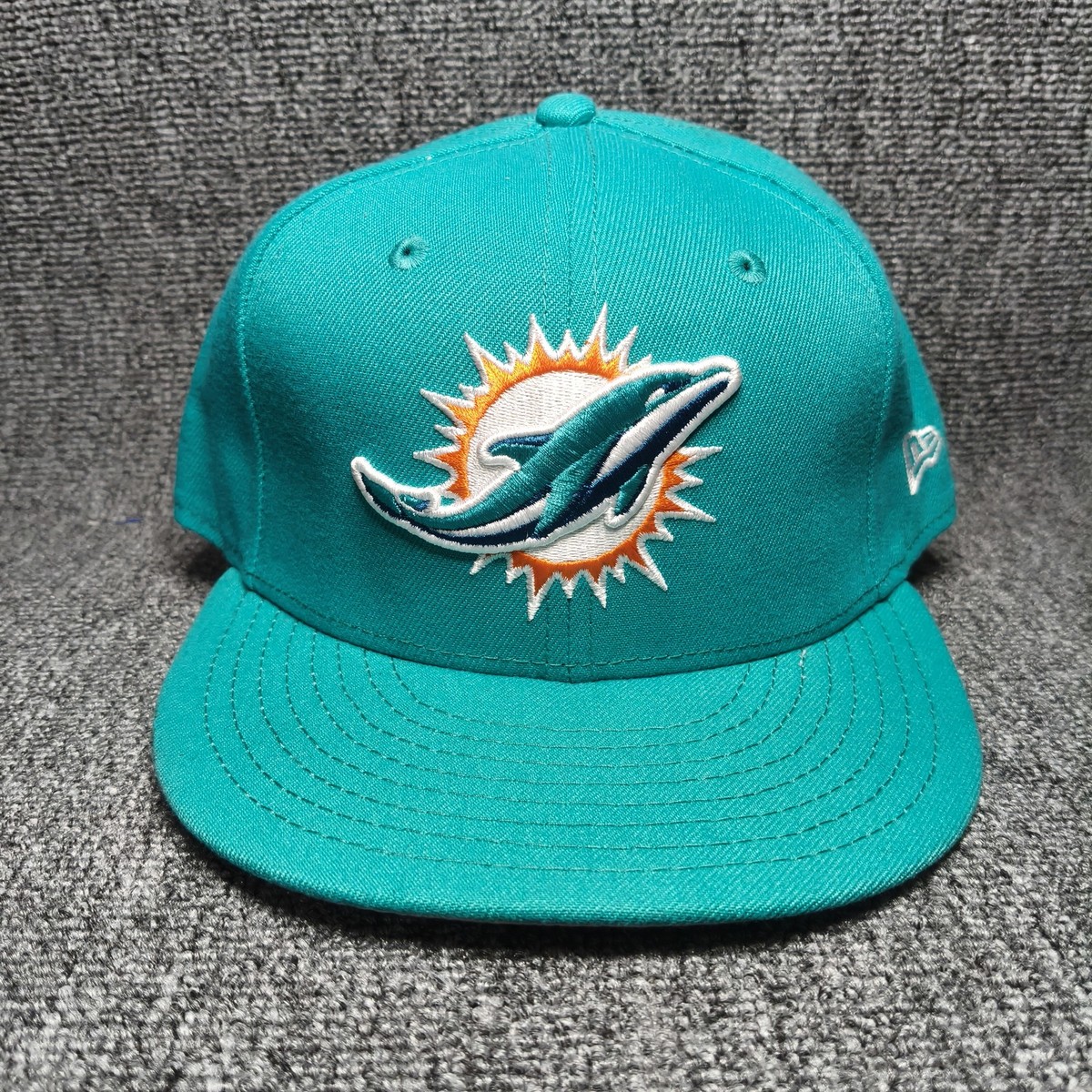 New Era Miami Dolphins NFL Snapback Hat Teal Flat Brim Cap