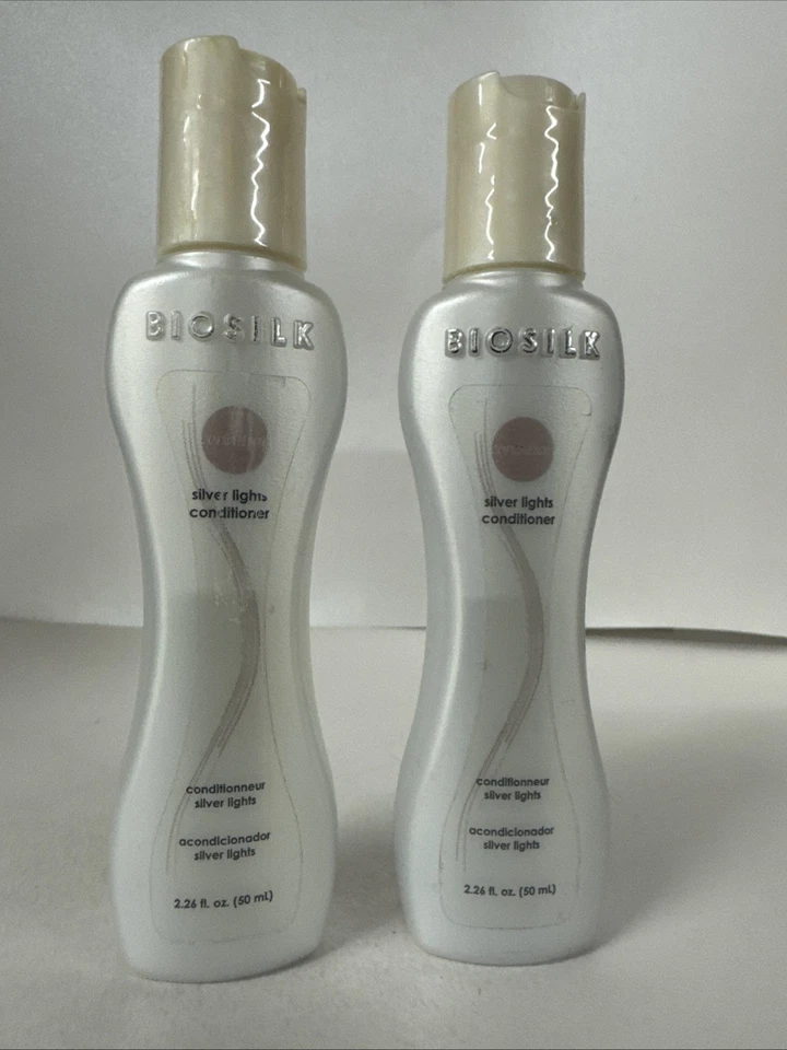 2 Pack --  Biosilk Silk  Silver Light Therapy Conditioner 2.26oz travel size - Image 2 of 3