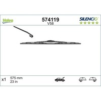 Wischblatt Valeo 574119 Silencio Conventional Single FüR Alfa Romeo Fiat Lancia