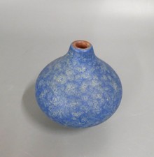 Vase 9 cm Keramik Blau Ceramano Germany 