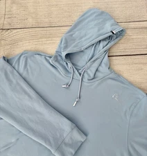 RHOBACK GOLF HESI Mens 2XL Light Blue Long Sleeve Performance Pullover Hoodie