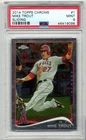 MIKE TROUT 2014 TOPPS CHROME SLIDING PSA 9 LOS ANGELES ANGELS! 46419096
