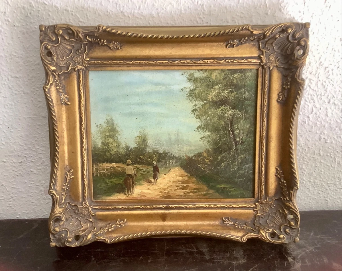 Tableau Huile Original Signé G. Verneaux – Scène De Guignols – Art Naïf Encadré