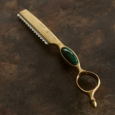 Mizutani Cosine Mini Malachite Stay Gold Blade Length 57.5mm