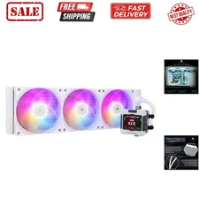 FW 360 White ARGB-360mm AIO CPU Liquid Cooler,IPS LCD Screen with 320 * 240 R...