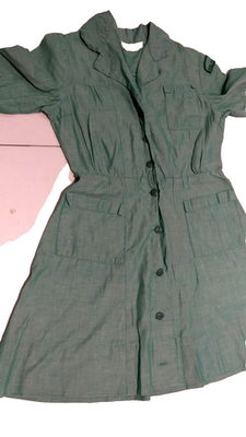#ad Girls Scouts Dress 1940s 40s girls junior USA Vintage 1940s Green Dress Husky $44.00