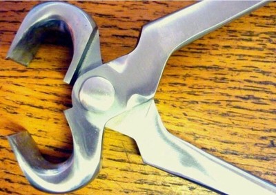 Original 15'' Hoof Nipper   Drop Forged Vanadium Steel Farrier Tool with Dull Fin