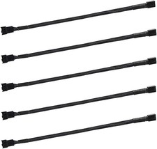 5-Pack 4 Pin 12" PWM Fan Extension Power Cable Connector Case Male to Female