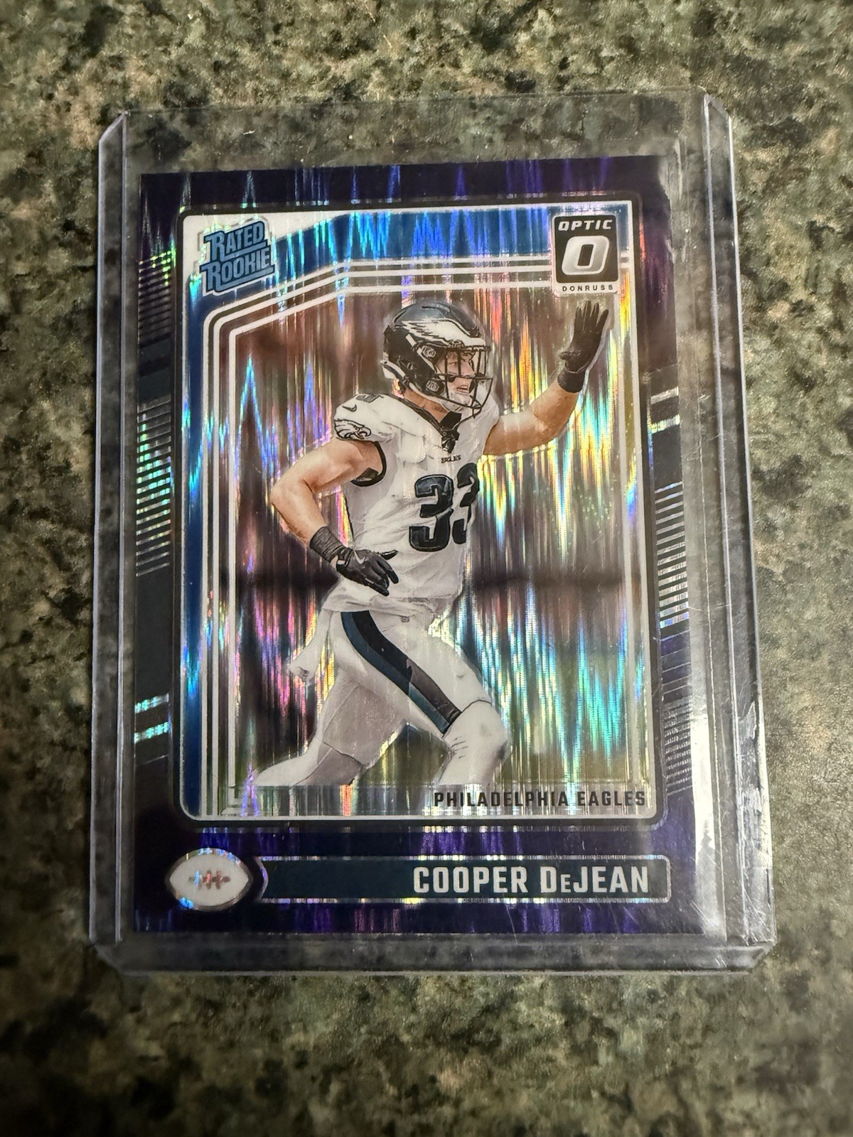 2024 Panini Donruss Optic - Rated Rookie Cooper DeJean #221 Purple Shock Prizm