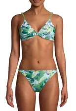 VIGOSS Womens Tropical Prt Twist Strap Bikini w Twist Strap Bottom SM or MD NIP
