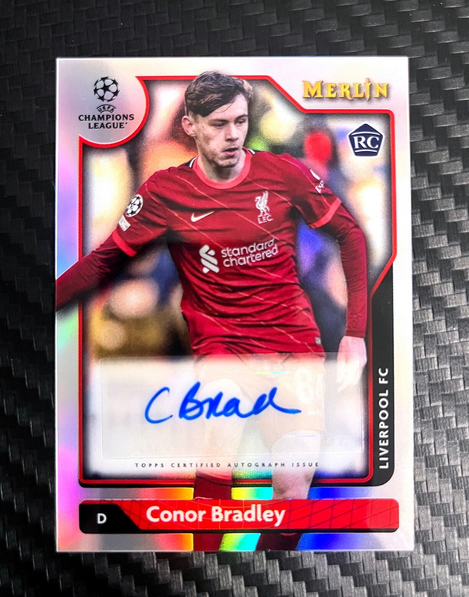 Topps Merlin RC soccer CONOR BRADLEY Liverpool auto | eBay
