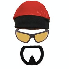 90'S Rapper Costume 1990'S Gangster Glasses Hat Fancy Dress Accessories 