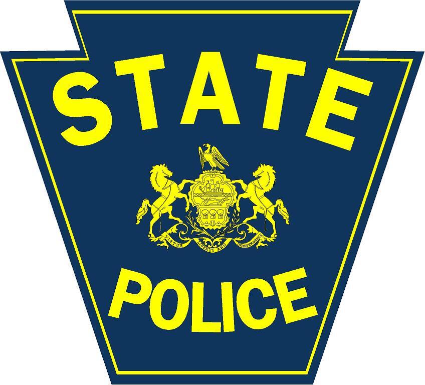Vintage PA State Police Reflective Vinyl Decal Sticker