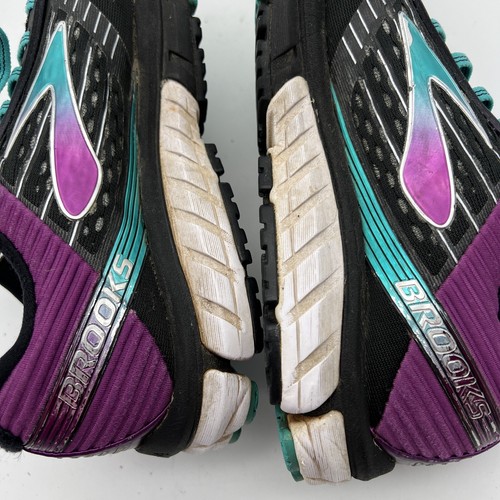 Brooks Ghost 9 Running Shoes Womens 9 Black Purple Teal Neutral 1202251B092 070 - 第 10/12 張圖片