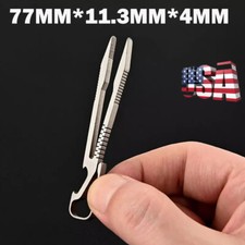 Mini Lightweight Titanium Alloy Keychain Tweezer 77mm For EDC Outdoor Tool USA