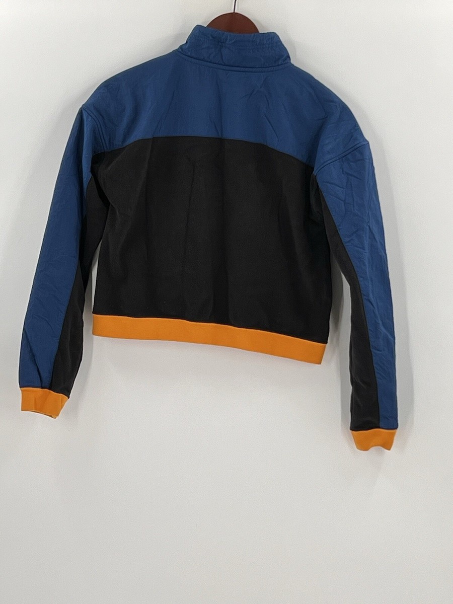 NIKE ナイキ ブルゾン（その他） 紺xオレンジ L 3801925L0002 Nike Women's Half Zip Polar Jacket Blue Black Orange Crop
