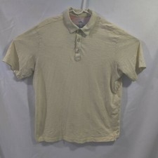 Tommy Bahama Polo Mens Medium Solid Yellow Short Sleeve