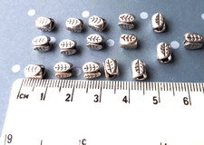 17pcs silver spacers beads for jewellery making 4 sided leaf design