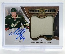 2014-15 Upper Deck The Cup Limited Logos Mikael Granlund Patch Auto #LL-MG 27/50