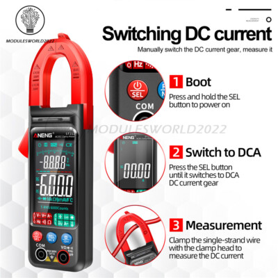 ANENG ST212 Pro Voltage Current Resistor Tester Clamp Meter 6000Count Multimeter