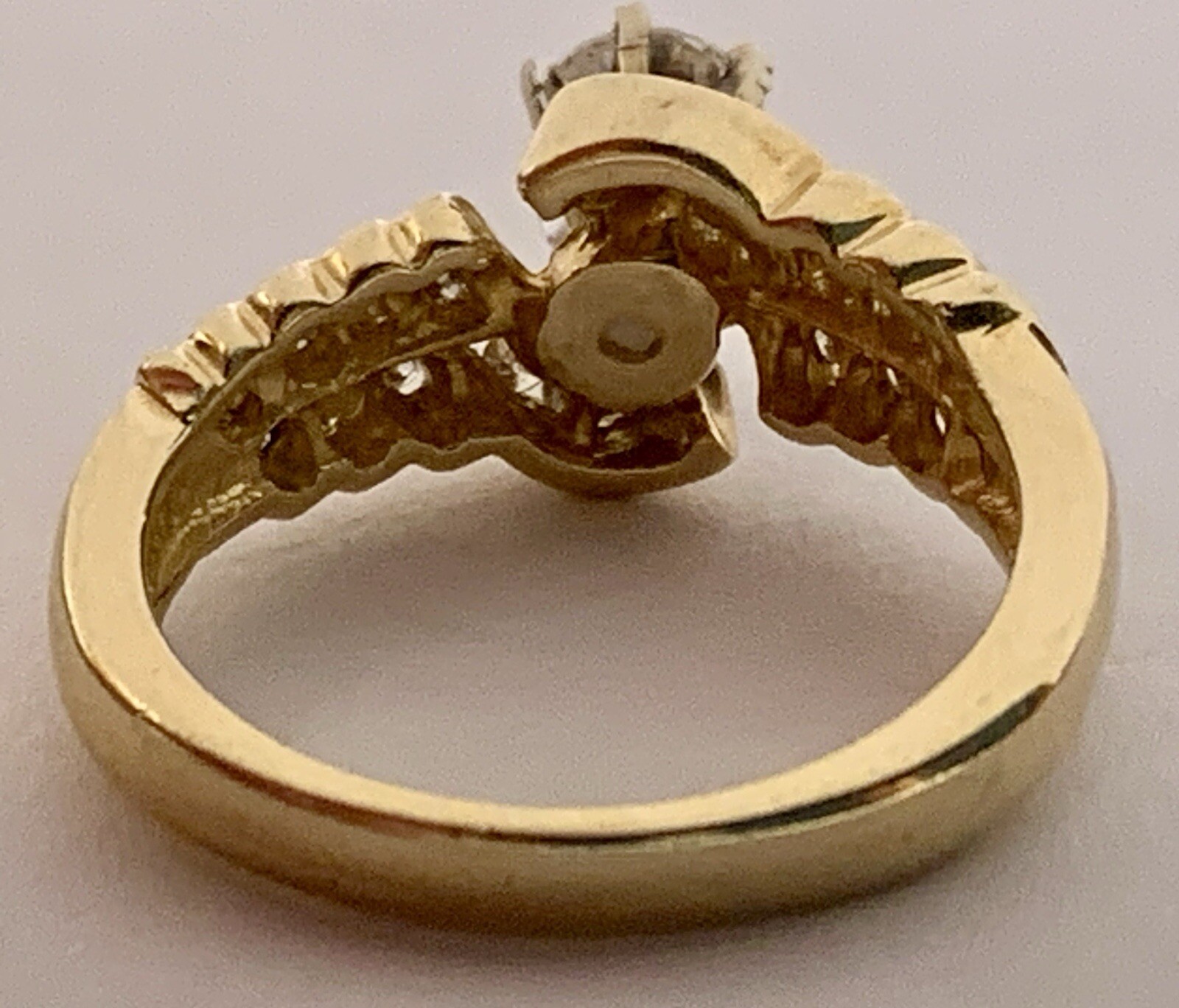 Solitaire 14k Solid Yellow Gold Diamond Ring. Est… - image 7