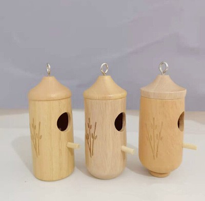 Hummingbird House 3 PCS Wooden Bird House Outside Hanging[Nesting Garden-Decor