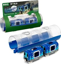 BRIO WORLD 33970 Metro Train  Tunnel Wooden Rail Toy Glow In The Dark 3-piece