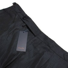 Zanella Platinum NWT Pleated Dress Pants Size 36 US Nico In Blue Wool Blend