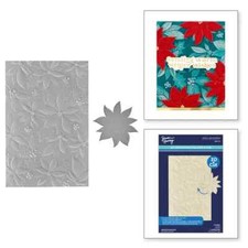 PLAYFUL POINSETTIA 3D EMBOSSING FOLDER DIE-Spellbinders Paper Arts-Christmas